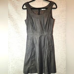 Calvin Klein Grey Sleeveless A-Line Dress size 8 w/ Pockets